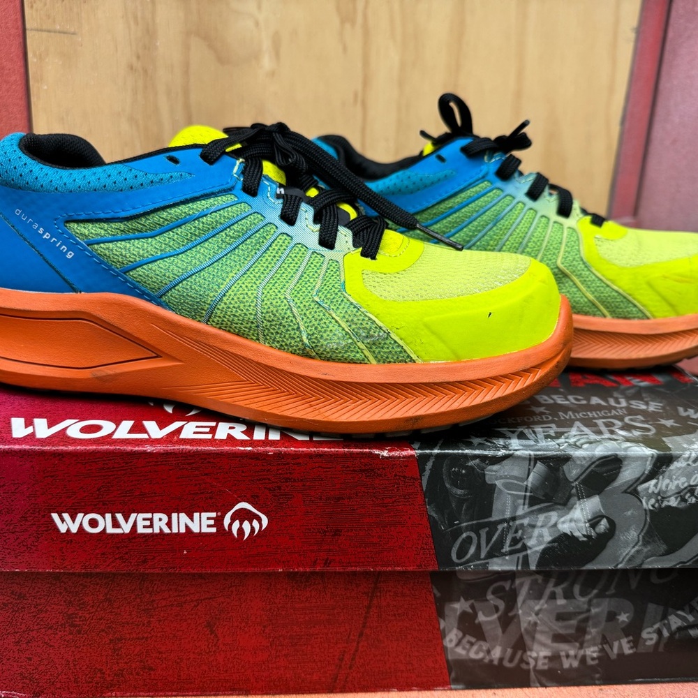 Wolverine Women’s carbon max toe  Sneakers - Yellow, Blue, and Orange